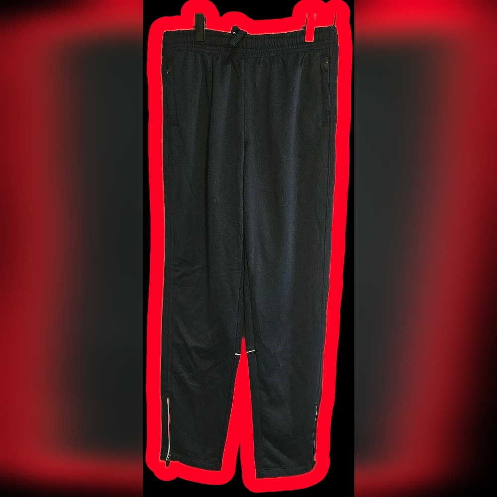 Lands' End Black Reflective Sweat Pants Children's Size 14